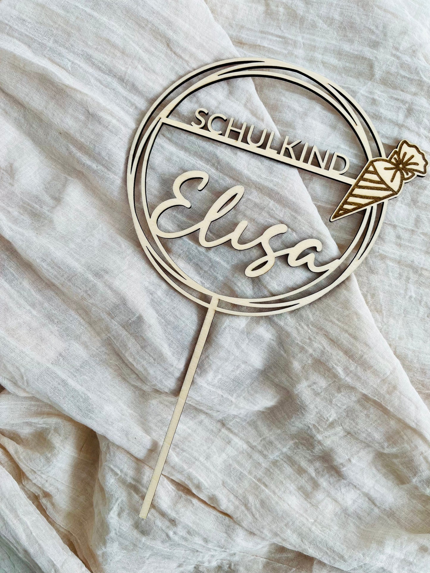 Caketopper Schulkind |Einschulung mit Name