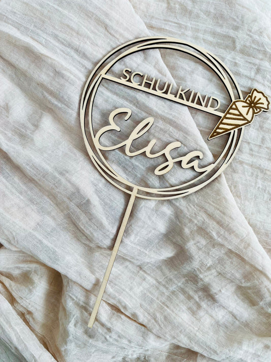 Caketopper Schulkind |Einschulung mit Name