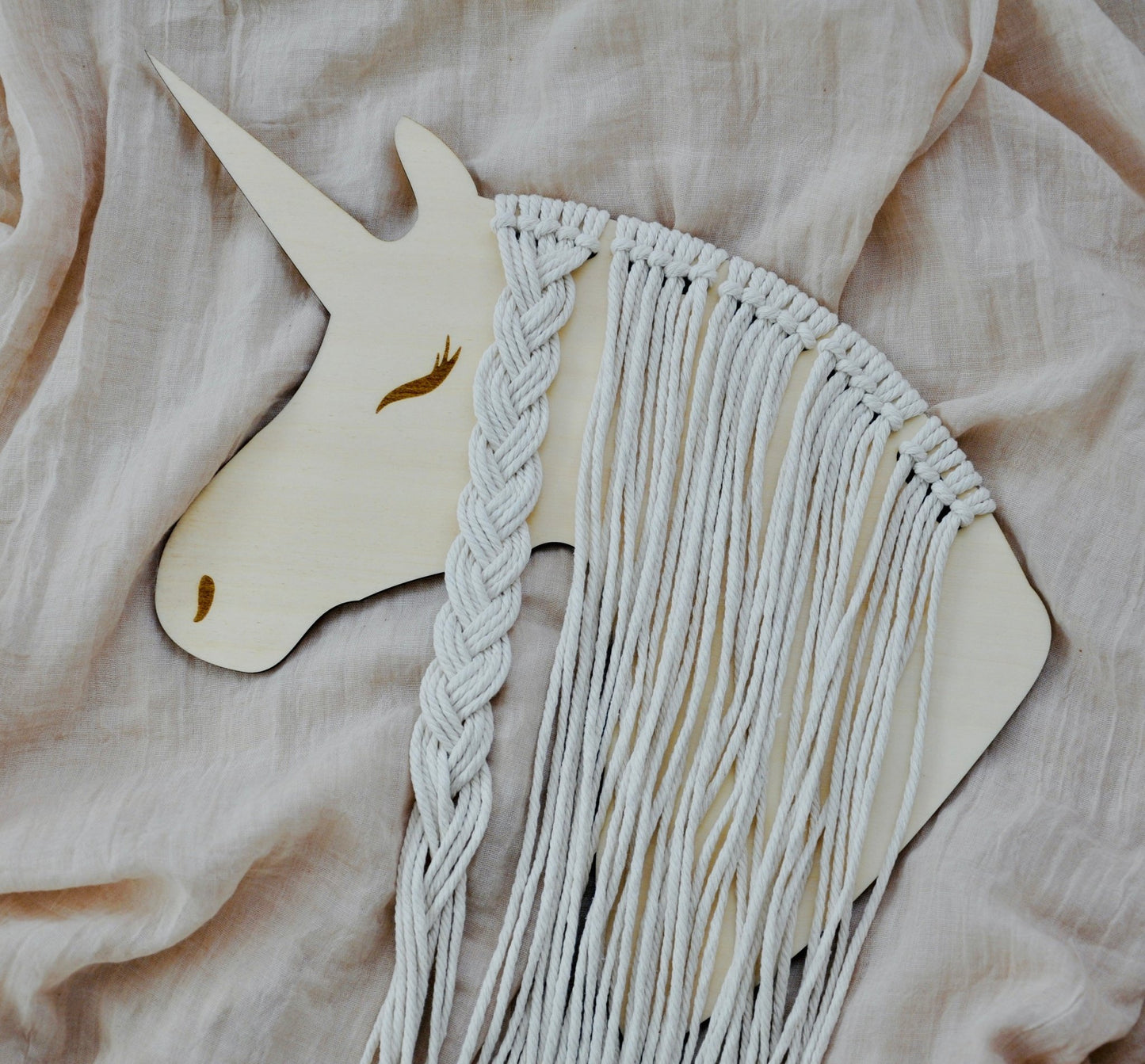 Haarspangenhalter "Einhorn" aus Lindenholz - Die Papierelfe