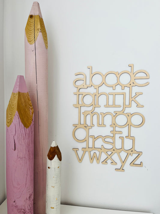 Alphabet | ABC Tafel aus Holz